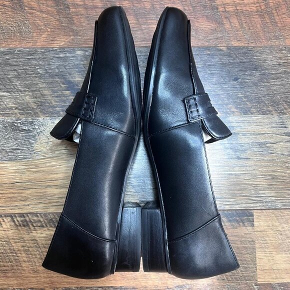 Collection by Clarks Women’s Juliet Black Leather Loafers Size 8.5 - Picture 6 of 10